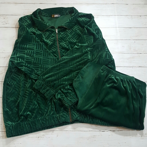 retro velour tracksuit